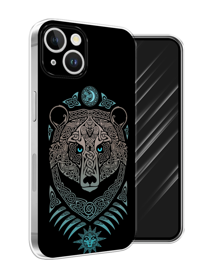 

Чехол Awog на Apple iPhone 15 Plus "Кельтский медведь", Черный;серый, 15650-1