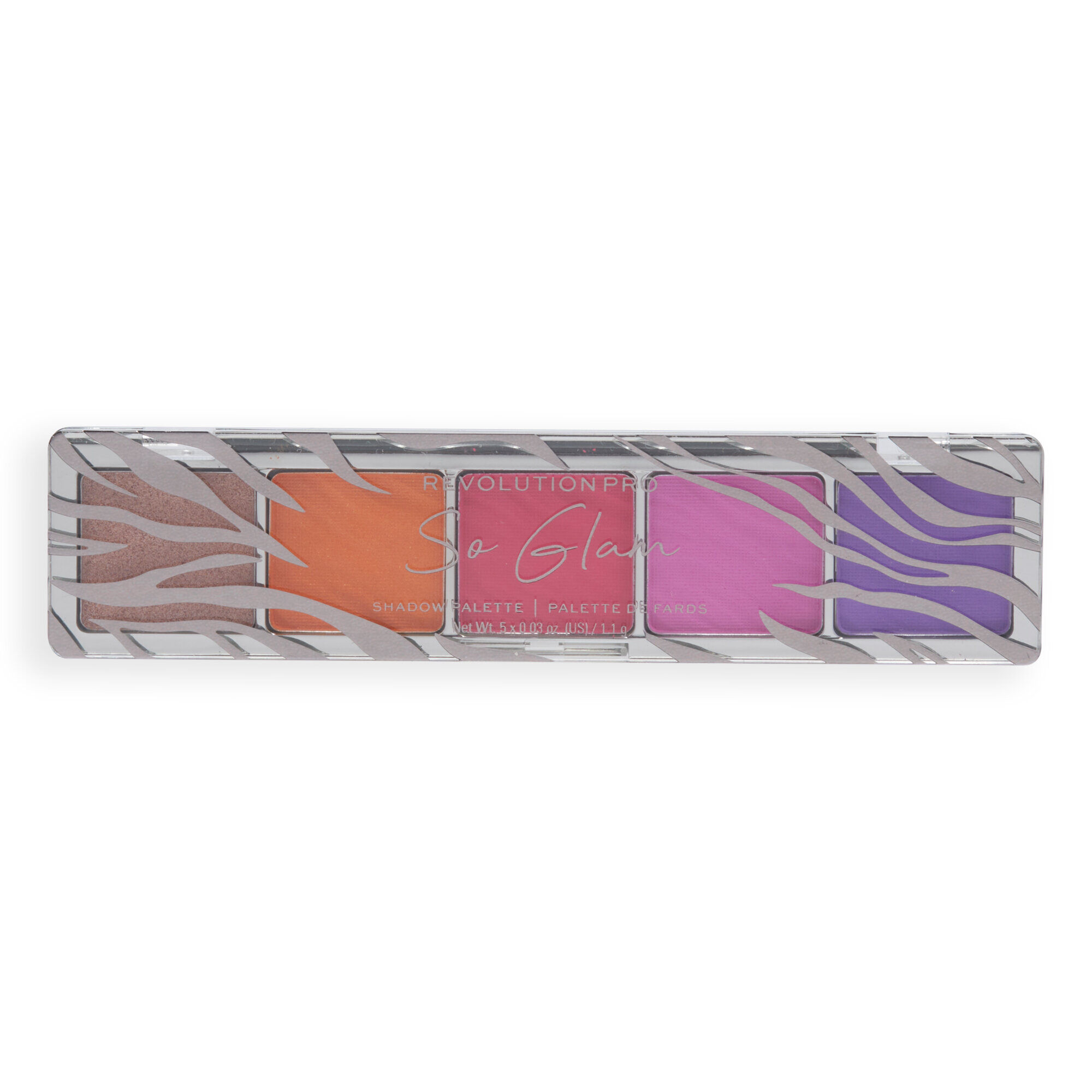 Палетка теней для век Revolution PRO So Glam Shadow Palette Zebra Brights набор саше so glam 15 мл и so moist 15 мл soleo