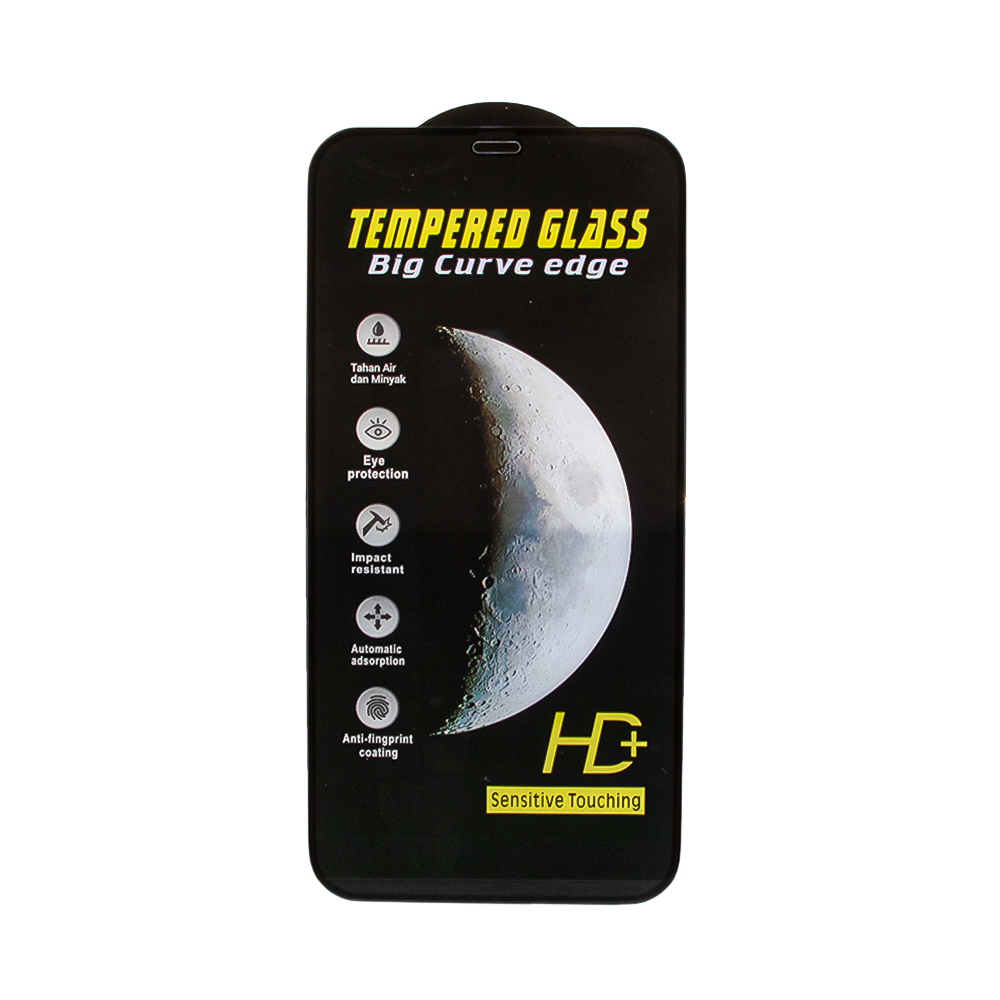 

Защитное стекло MOON для iPhone 12/12 Pro Tempered Glass Big Curve Edge 2,5D 0,33 мм Black