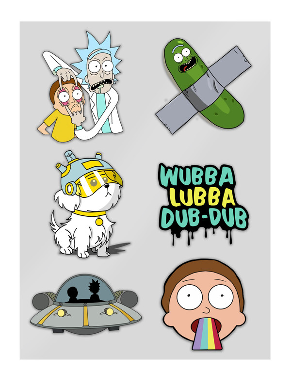 

Термонаклейки для одежды СувенирShop Rick and Morty/Рик и Морти A4 TS-MURM2-A4/1, Разноцветный, TS-MURM2-A4/1