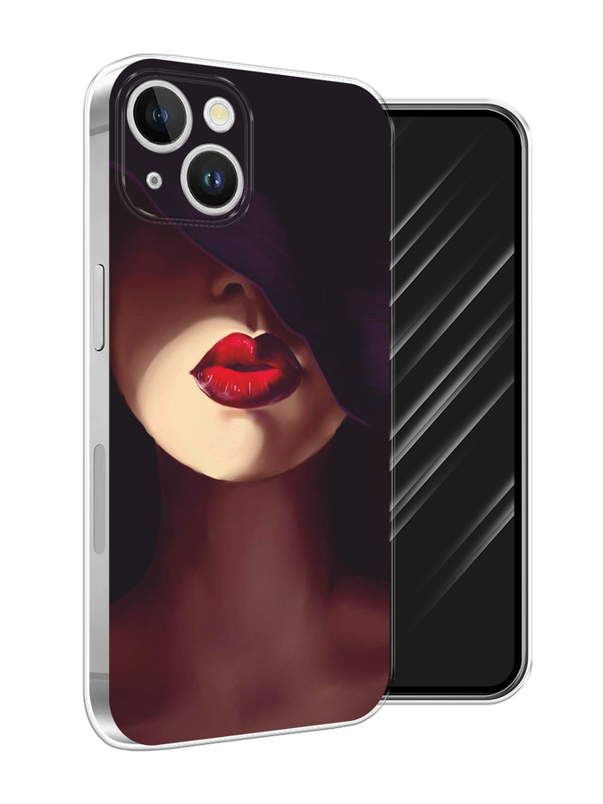 

Чехол Awog на Apple iPhone 15 Plus "Красные губы", Черный;бежевый;красный, 15650-1