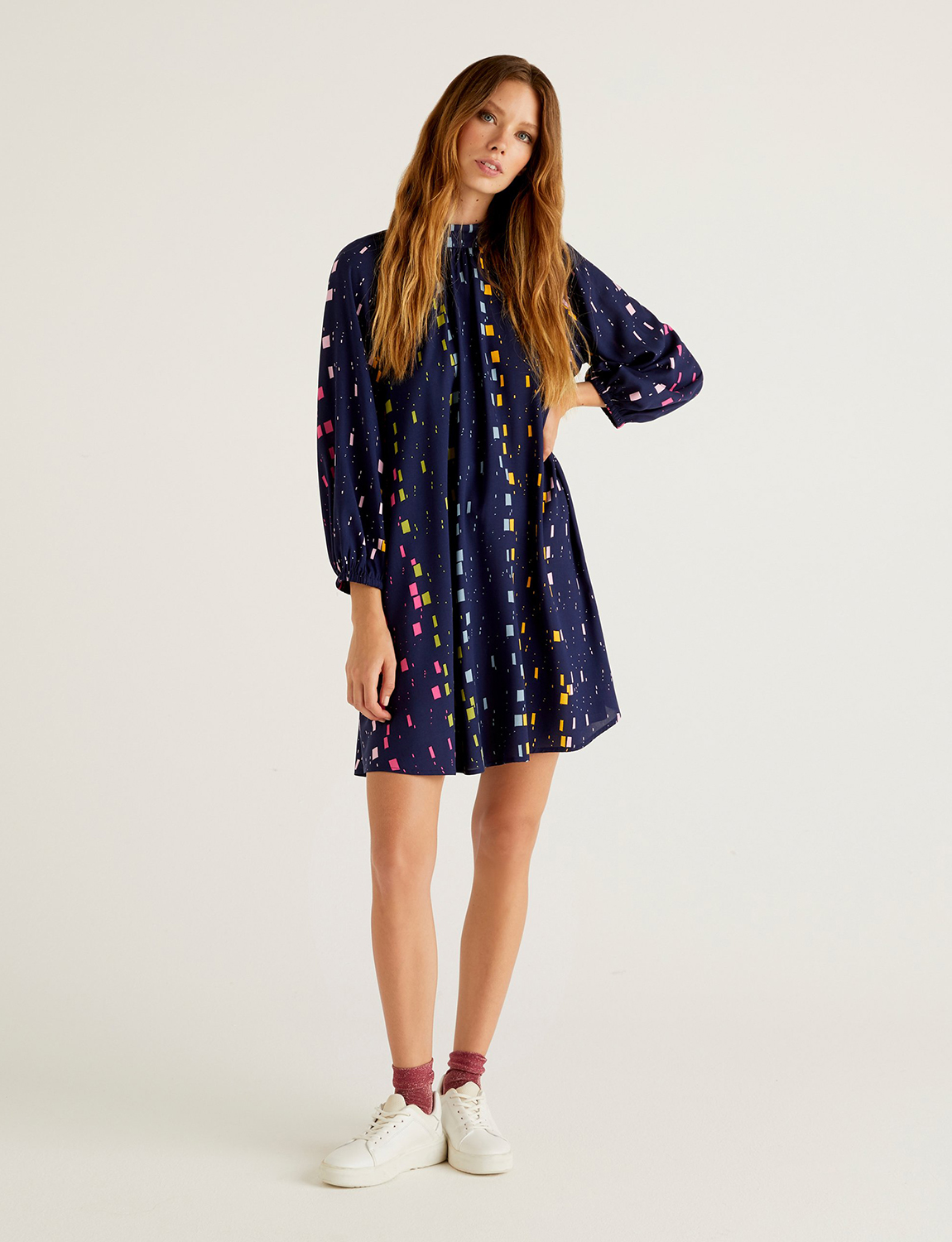 

Повседневное платье женское United Colors of Benetton 21A_4JWY5VCI5 разноцветное XS, 21A_4JWY5VCI5