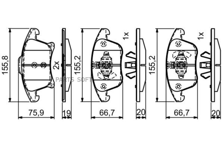 

Колодки тормозные дисковые передние Ford Mondeo V 14> BOSCH 0986495407