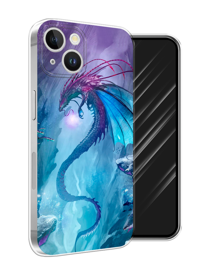 

Чехол Awog на Apple iPhone 15 Plus "Водный дракон", Голубой;фиолетовый;синий, 15650-1