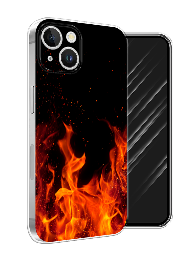 

Чехол Awog на Apple iPhone 15 Plus "Все в огне", Оранжевый;черный, 15650-1