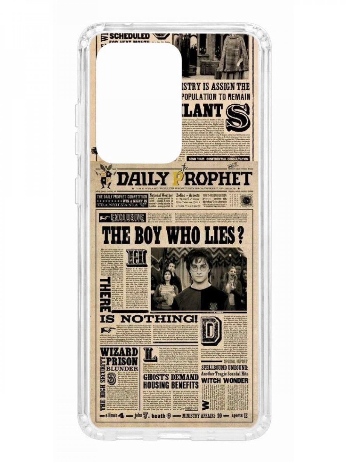 Противоударный чехол для Samsung Galaxy S20 Ultra Kruche Print Potter прозрачный