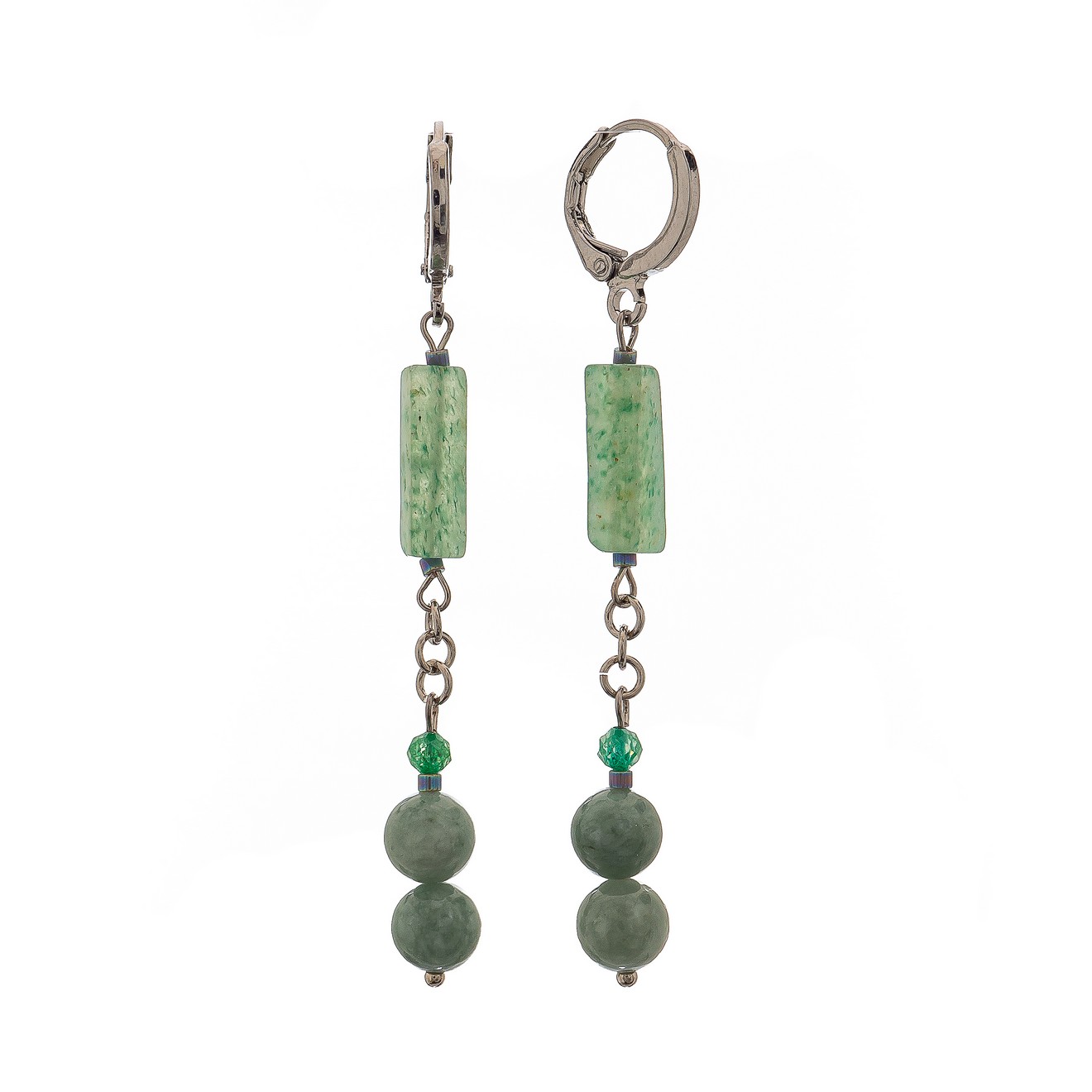 Серьги подвески из бижутерного сплава Lanzerotti LZ-2410-397 агат 4640₽