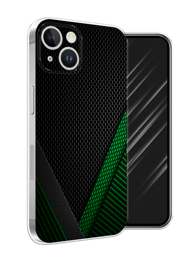 

Чехол Awog на Apple iPhone 15 Plus "Зеленый карбон", Черный;зеленый, 15650-1