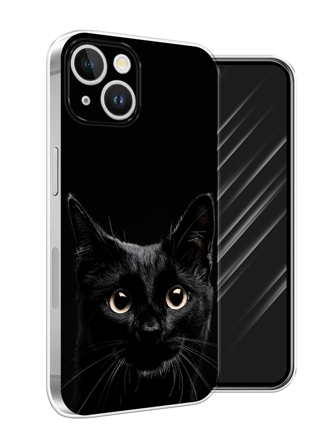 

Чехол Awog на Apple iPhone 15 Plus "Добрый кот", Черный, 15650-1