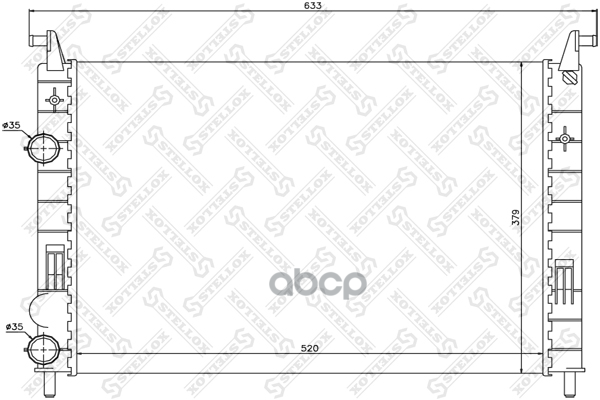 

STELLOX 1025699SX 10-25699-SX радиатор охлаждения Fiat Palio Weekend 1.2i 16V 01 1шт