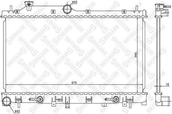 

STELLOX 1026649SX 10-26649-SX радиатор охлаждения АКПП Subaru Legacy 2.0-2.5i 09 1шт