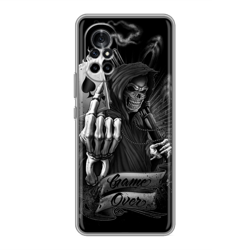 

Дизайнерский силиконовый чехол для Huawei Nova 8 Скелет и туз