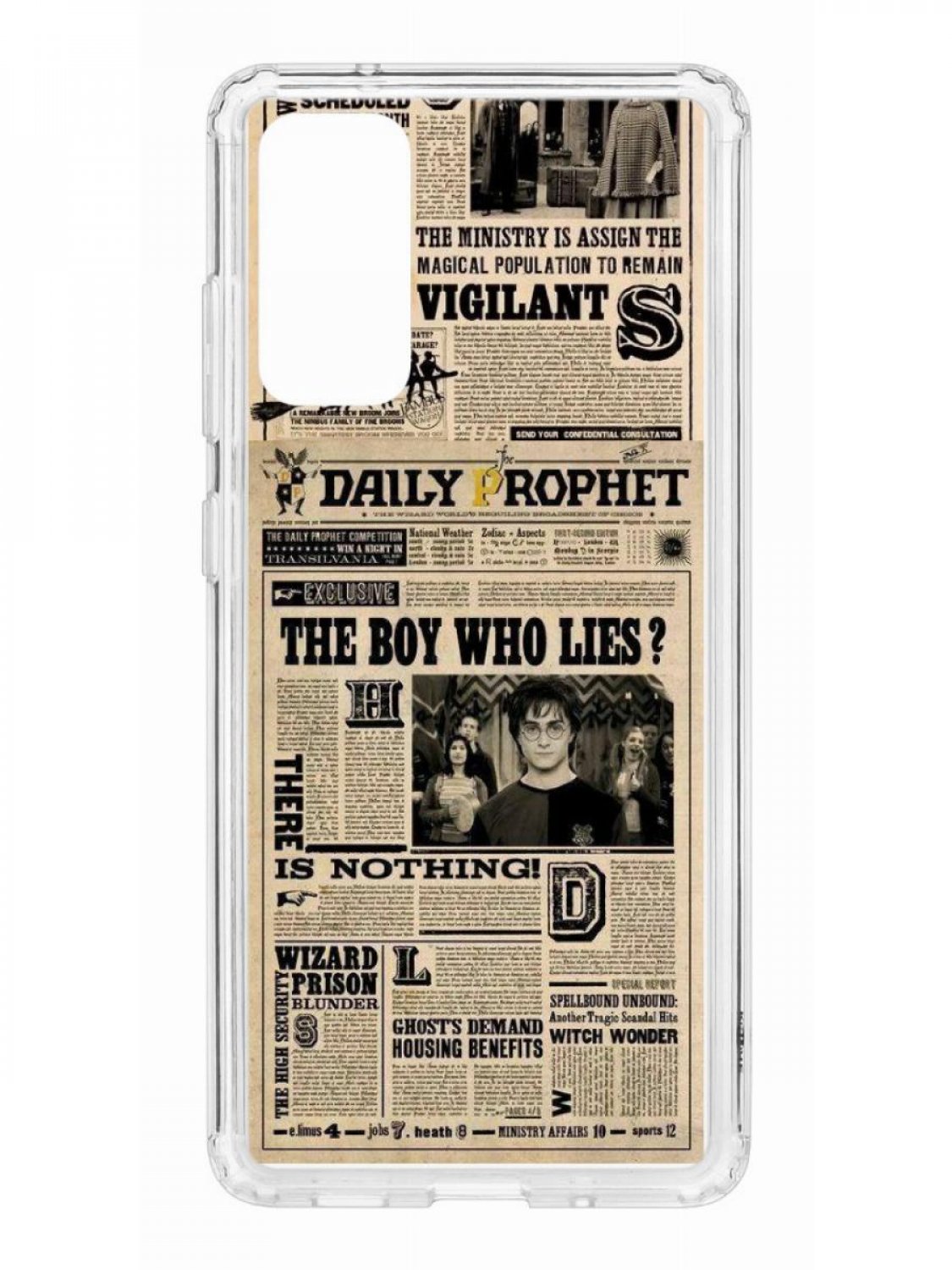 фото Противоударный чехол для samsung galaxy s20 fe kruche print potter прозрачный с рисунком кruче