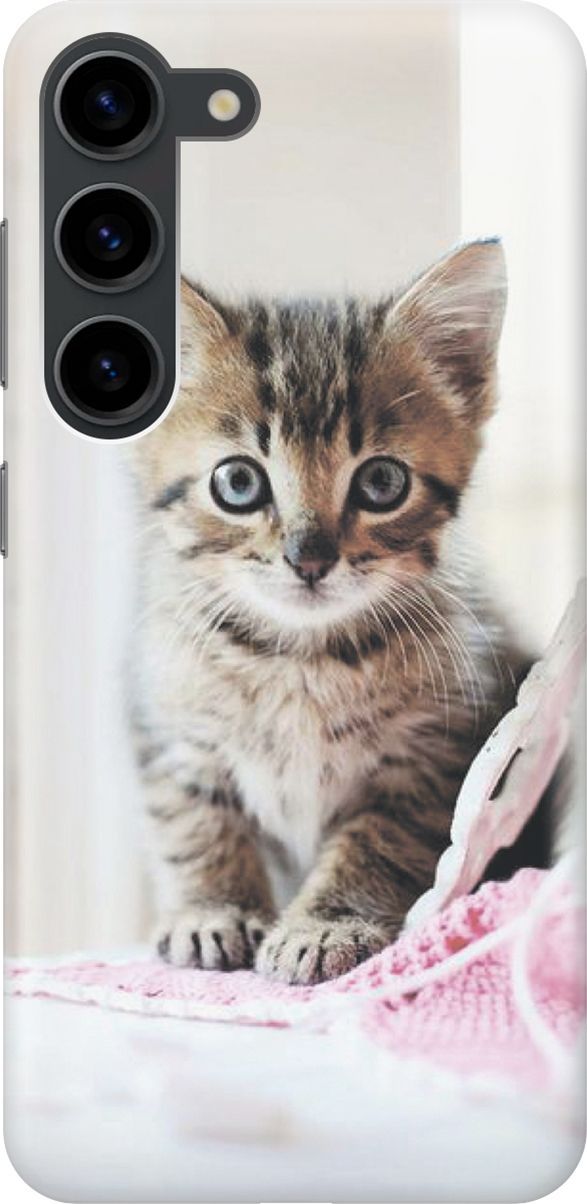 

Силиконовый чехол на Samsung Galaxy S23 с принтом "Милый котенок", Белый;коричневый, 158293