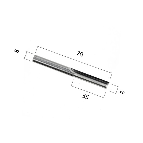 

Фреза прямая двухзаходная DJTOL N2ZX8.35 для станка ЧПУ, N2ZX