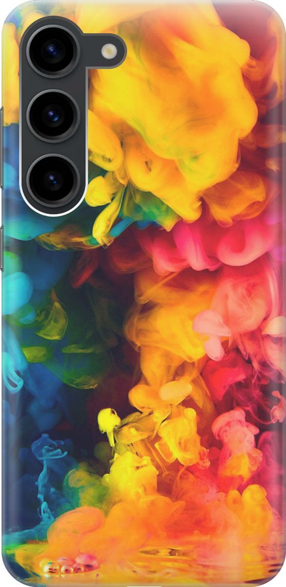

Силиконовый чехол на Samsung Galaxy S23 с принтом "Красочное буйство", Желтый;розовый, 158286