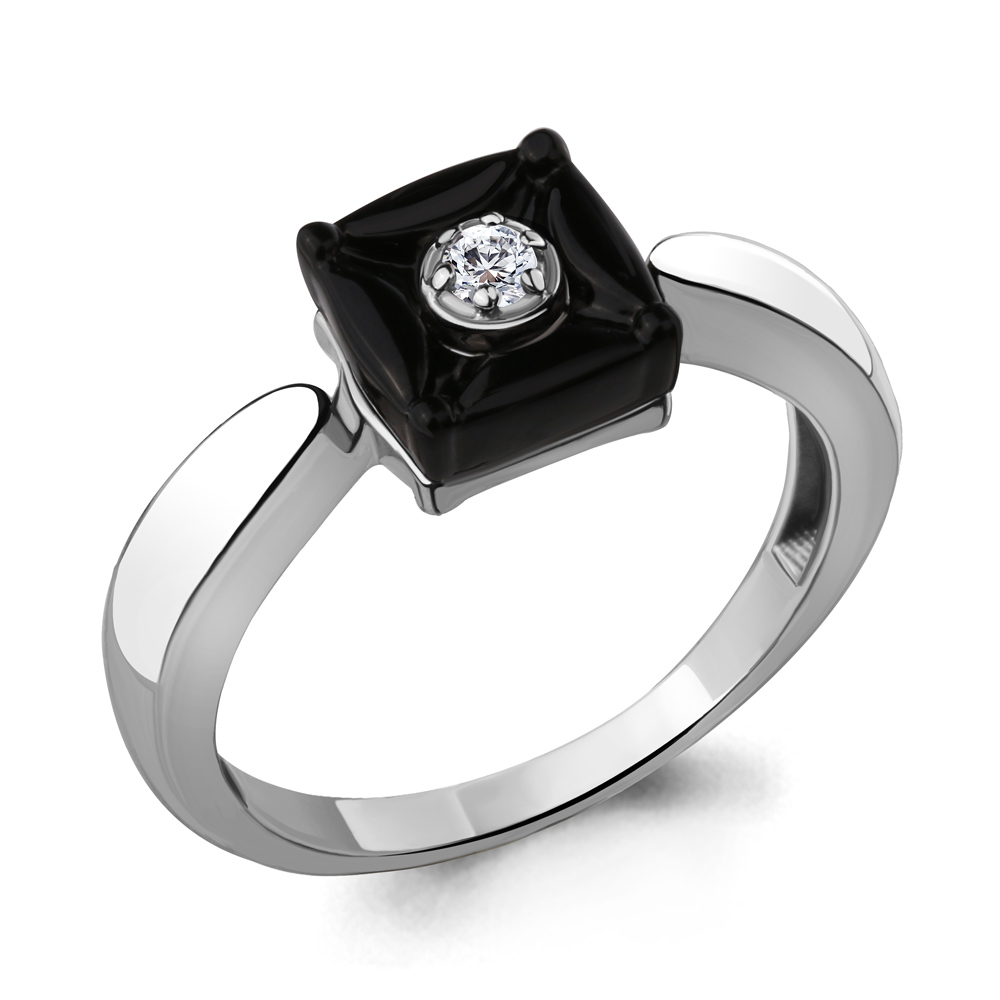 

Кольцо из серебра с керамикой р. 17,5 Aquamarine 68472А_925_р, 68472А_925_р