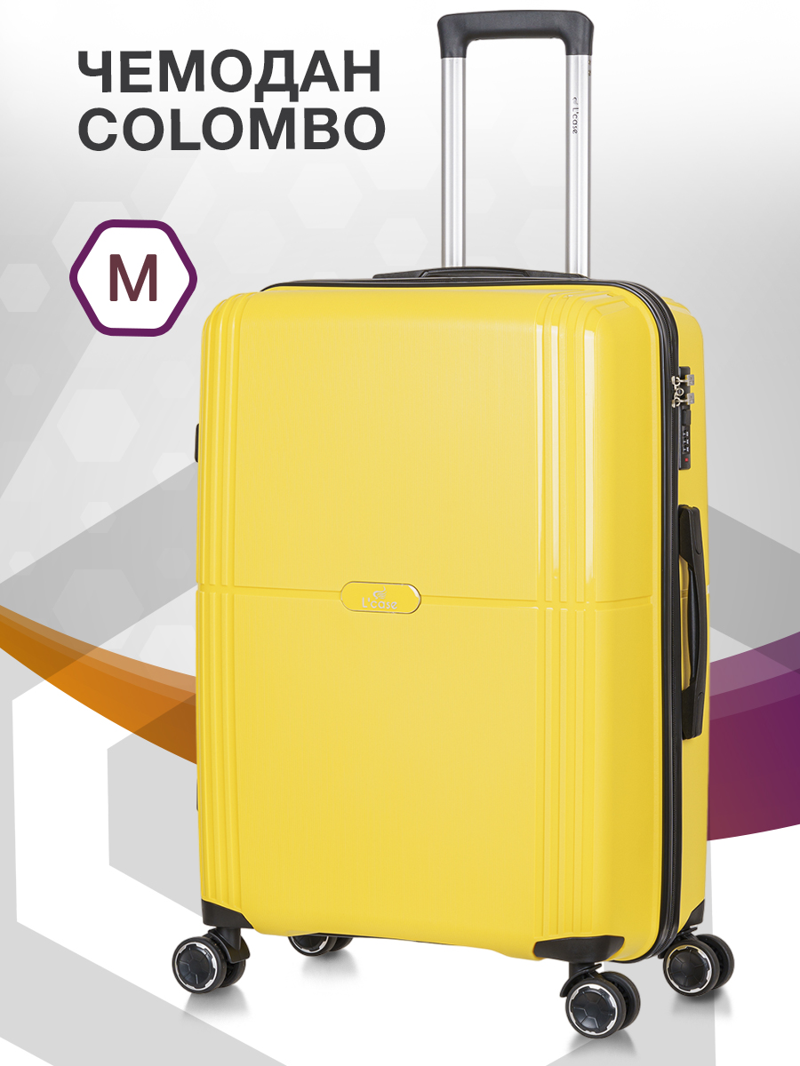 

Чемодан унисекс L'Case Colombo желтый, 69,5x45,5x28 см, Colombo