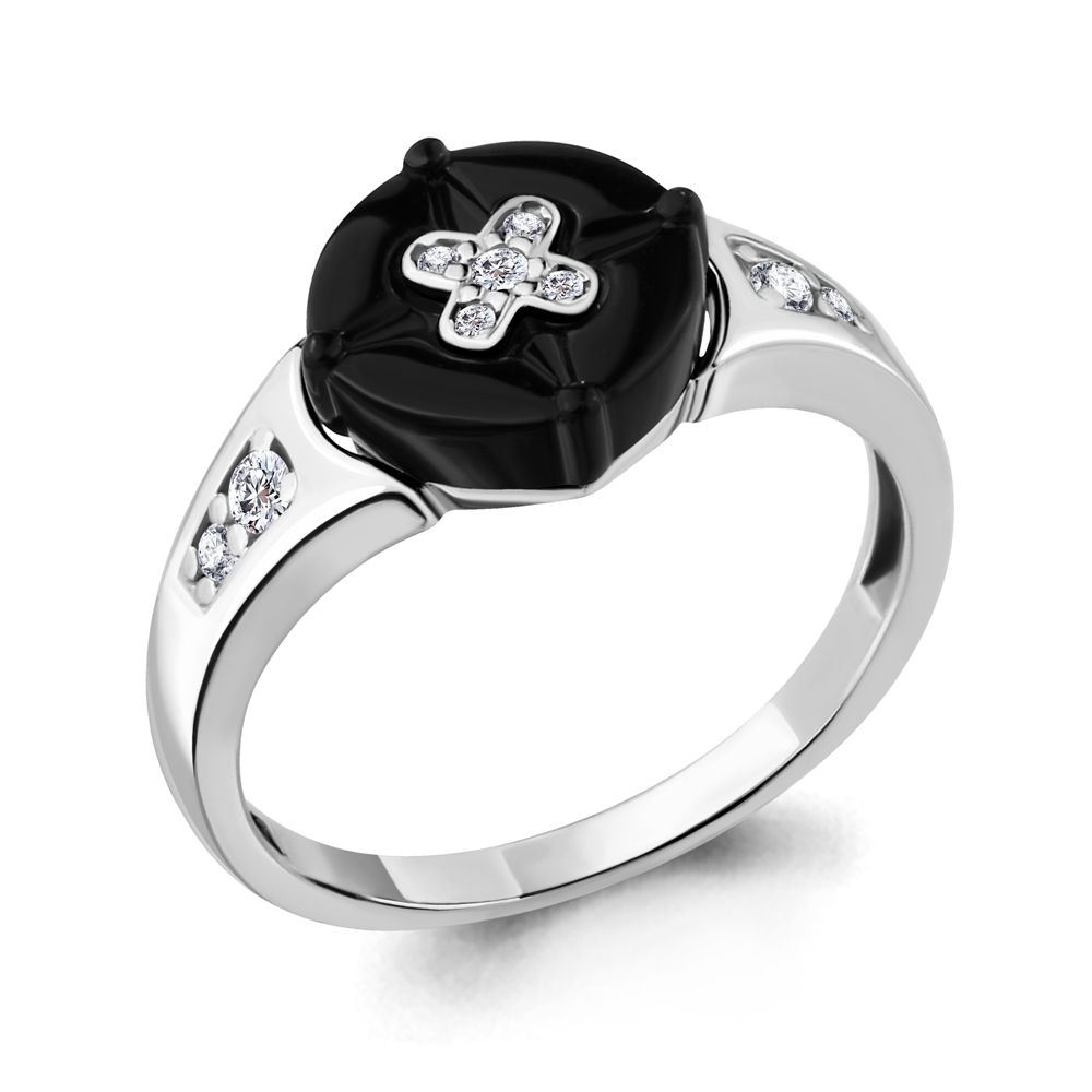 

Кольцо из серебра с керамикой р. 18 Aquamarine 68473А_925_р, 68473А_925_р