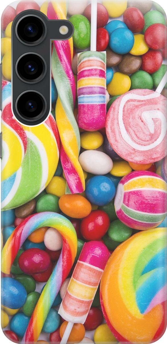 

Силиконовый чехол на Samsung Galaxy S23 с принтом "Сладости", Желтый;розовый, 158288