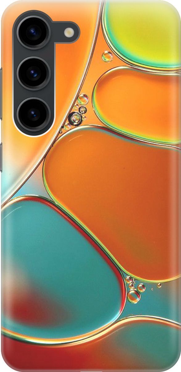 

Силиконовый чехол на Samsung Galaxy S23 с принтом "Разноцветные пузырьки", Голубой;оранжевый, 158286