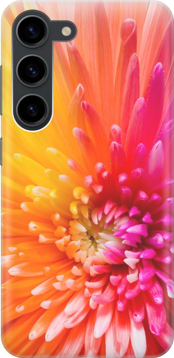 

Силиконовый чехол на Samsung Galaxy S23 с принтом "Розовая хризантема", Оранжевый;розовый, 158294
