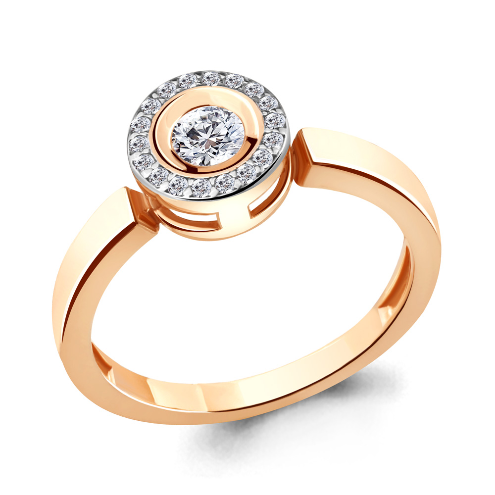 

Кольцо из серебра с фианитом р. 18 Aquamarine 68478А_925_з, 68478А_925_з