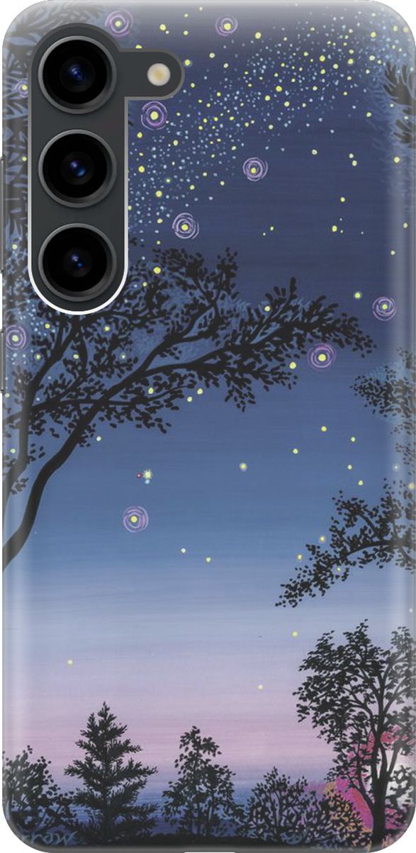 

Силиконовый чехол на Samsung Galaxy S23 с принтом "Деревья и звезды", Синий;голубой, 158296