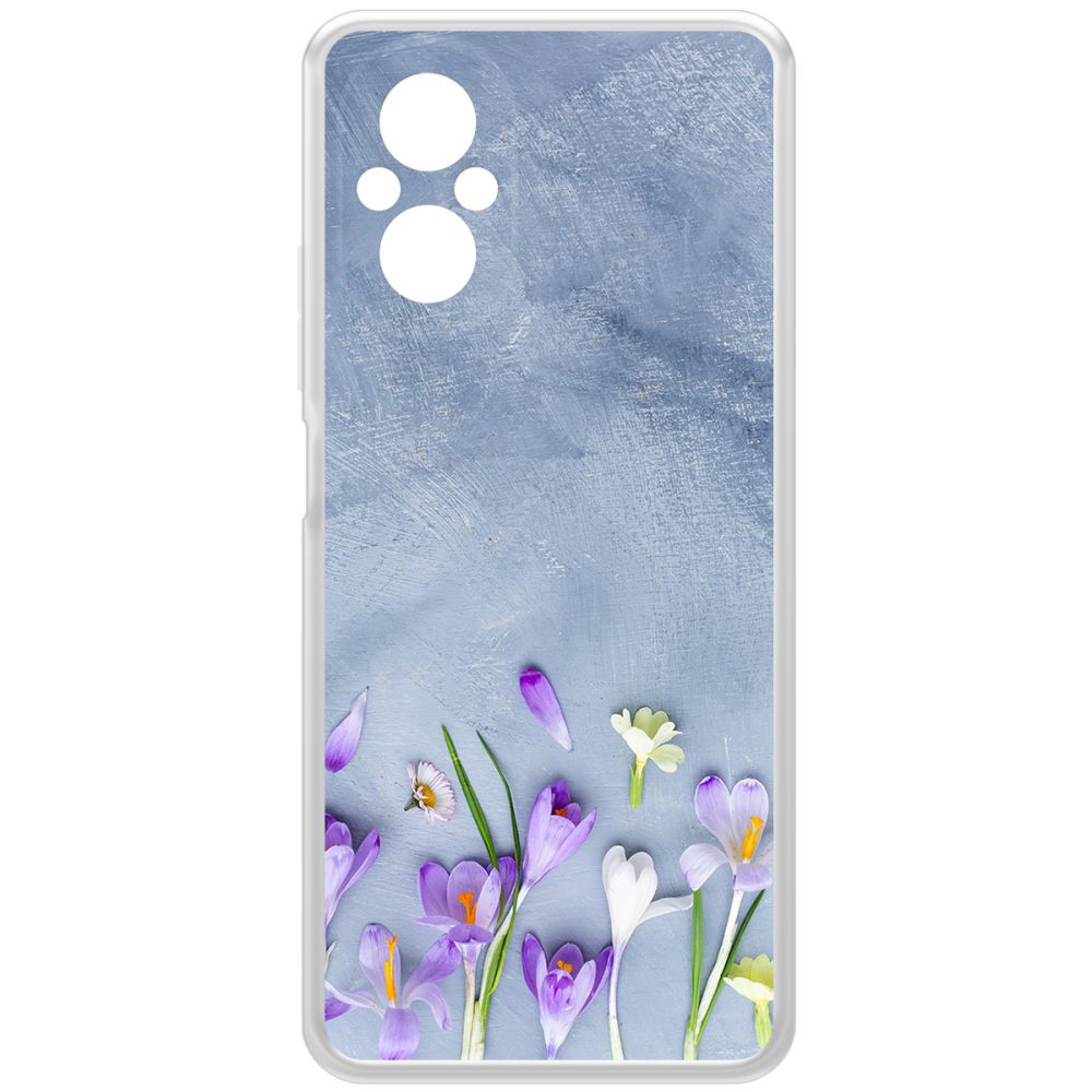 

Чехол-накладка Krutoff Clear Case Цветочное настроение для Realme C67, Прозрачный