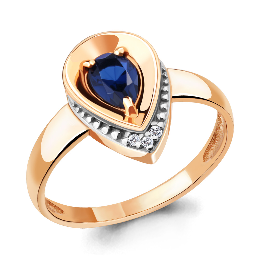 

Кольцо из серебра с сапфиром р.  Aquamarine 68483АБ_925_з, 68483АБ_925_з