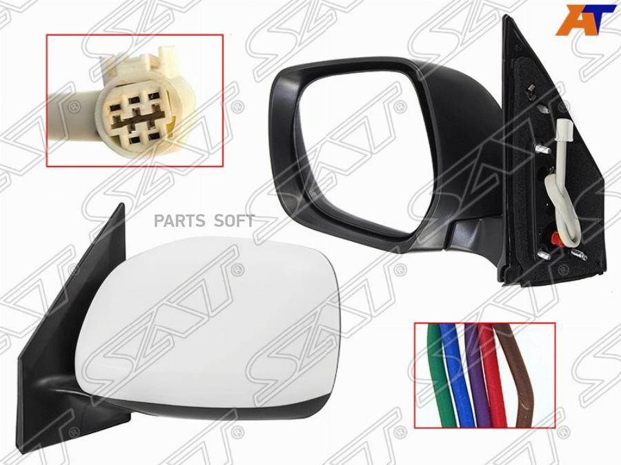 

SAT ST-TY92-940-2 Зеркало TOYOTA LAND CRUISER 200 07-12 LH регул-ка, складное, 5 контактов