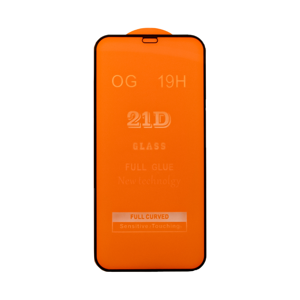 Защитное стекло для iPhone 12/12 Pro Full Curved Glass 21D 0,3 мм Orange