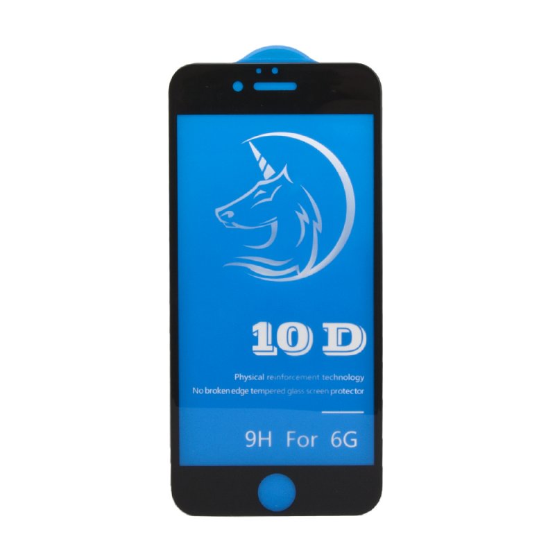 

Защитное стекло 10D для iPhone 6/6s T. G. черное 0,33 мм (ударопрочное)