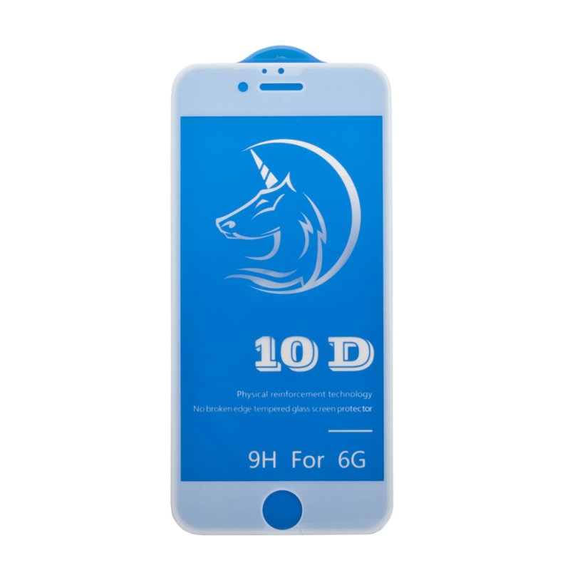 

Защитное стекло 10D для iPhone 6/6s T. G. белое 0,33 мм (ударопрочное)