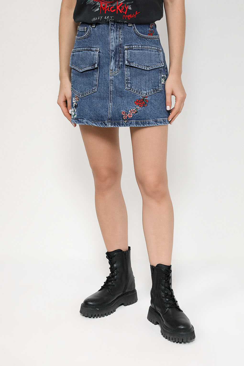 

Юбка женская Desigual 23WWFD02 голубая L, Голубой, 23WWFD02