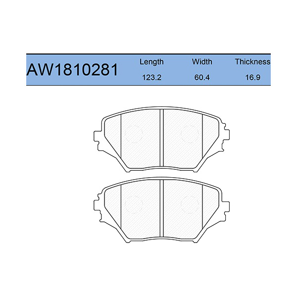 

Колодки Тормозные Передние Toyota Rav 4 01-05 AYWIparts арт. AW1810281