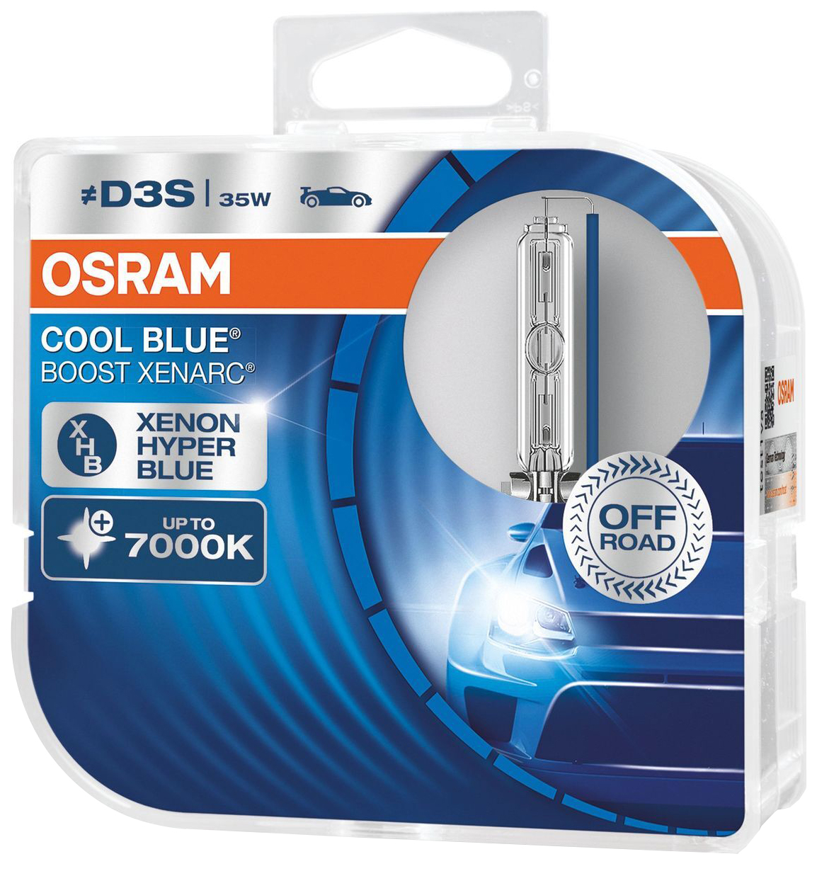 

OSRAM Лампа ксенон D4S 42V 35W XENARC COOL BLUE BOOST 7000K PK32d-5, к 2 шт. OSRAM 6634