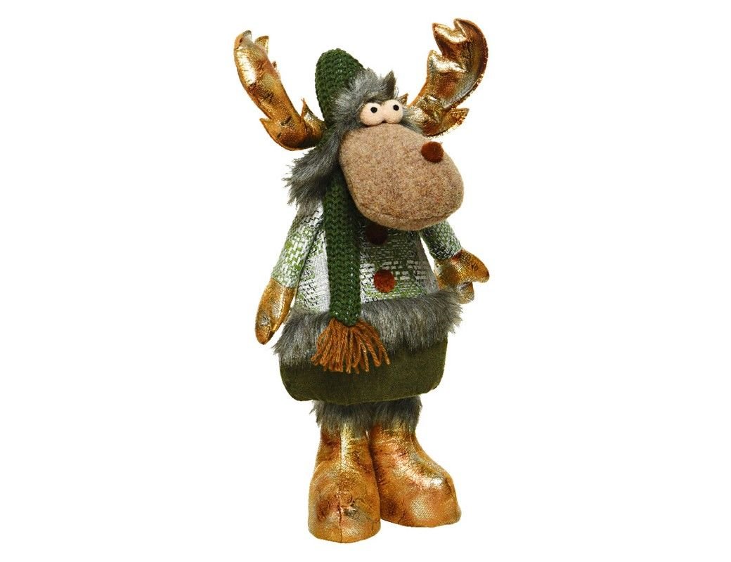 

Новогодняя фигурка олень Kaemingk Штифель 521761-2 1 шт., Коричневый;зеленый, Штифель