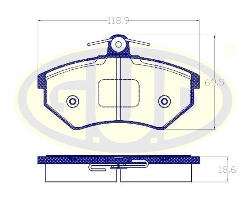 

Колодки пер audi 80 1.6-2.0i 91-95. Vw passat 1.6-1.9d 89 толщ 18,6 мм