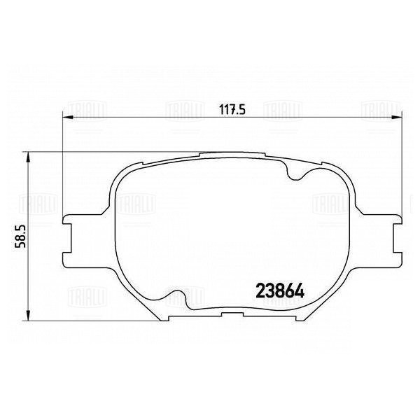 фото Колодки торм. диск. перед. для а/м toyota corolla verso (02-) (pf 4338) trialli