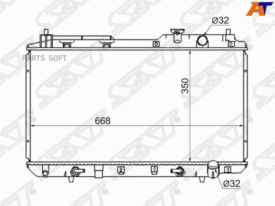 

SAT Радиатор HONDA CR-V 95-01