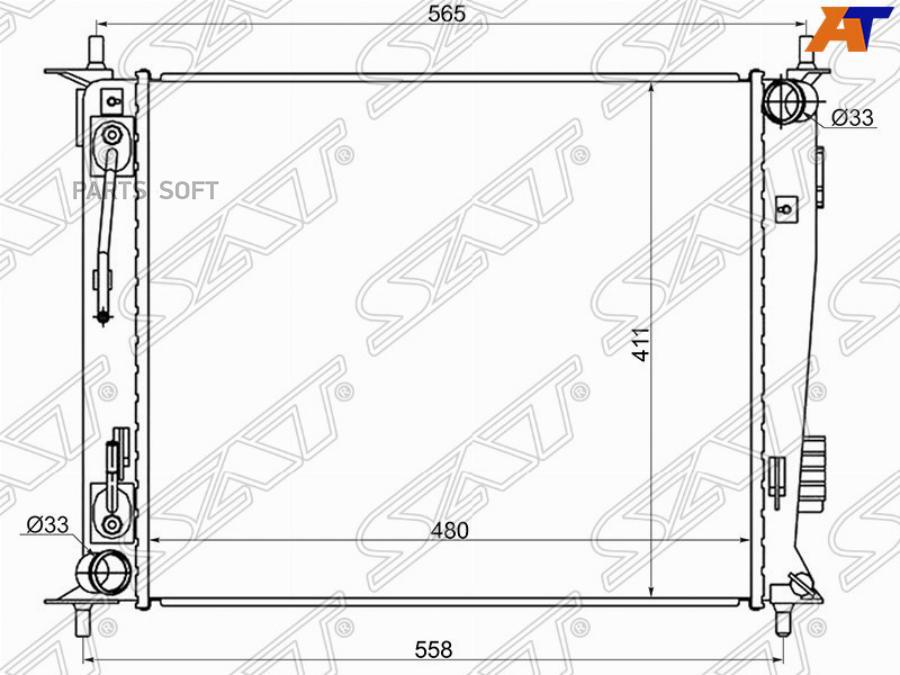 

SAT Радиатор KIA SOUL 1.6 09-