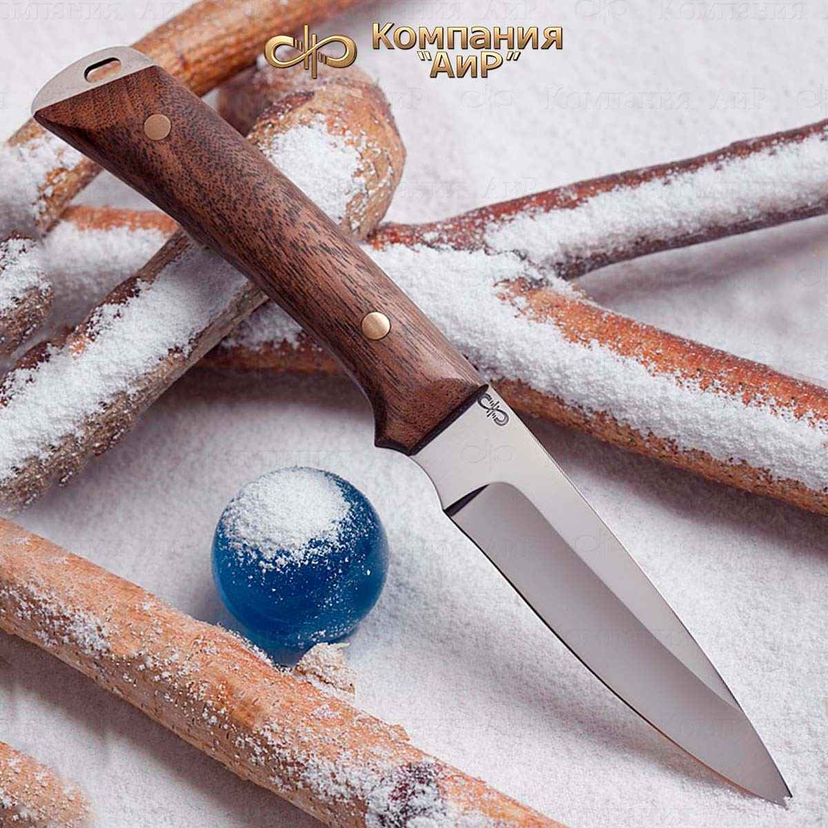 Нож туристический АиР Златоуст Снегирь ЦМ рукоять орех сталь 95х18