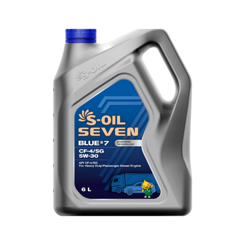 Моторное масло S-OIL синтетическое 7 Blue Ci-4 5W30 6л