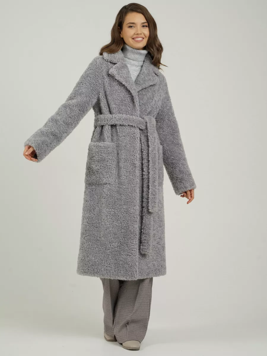 

Шуба женская SilverFox 956 серая 52 RU, Серый, 956