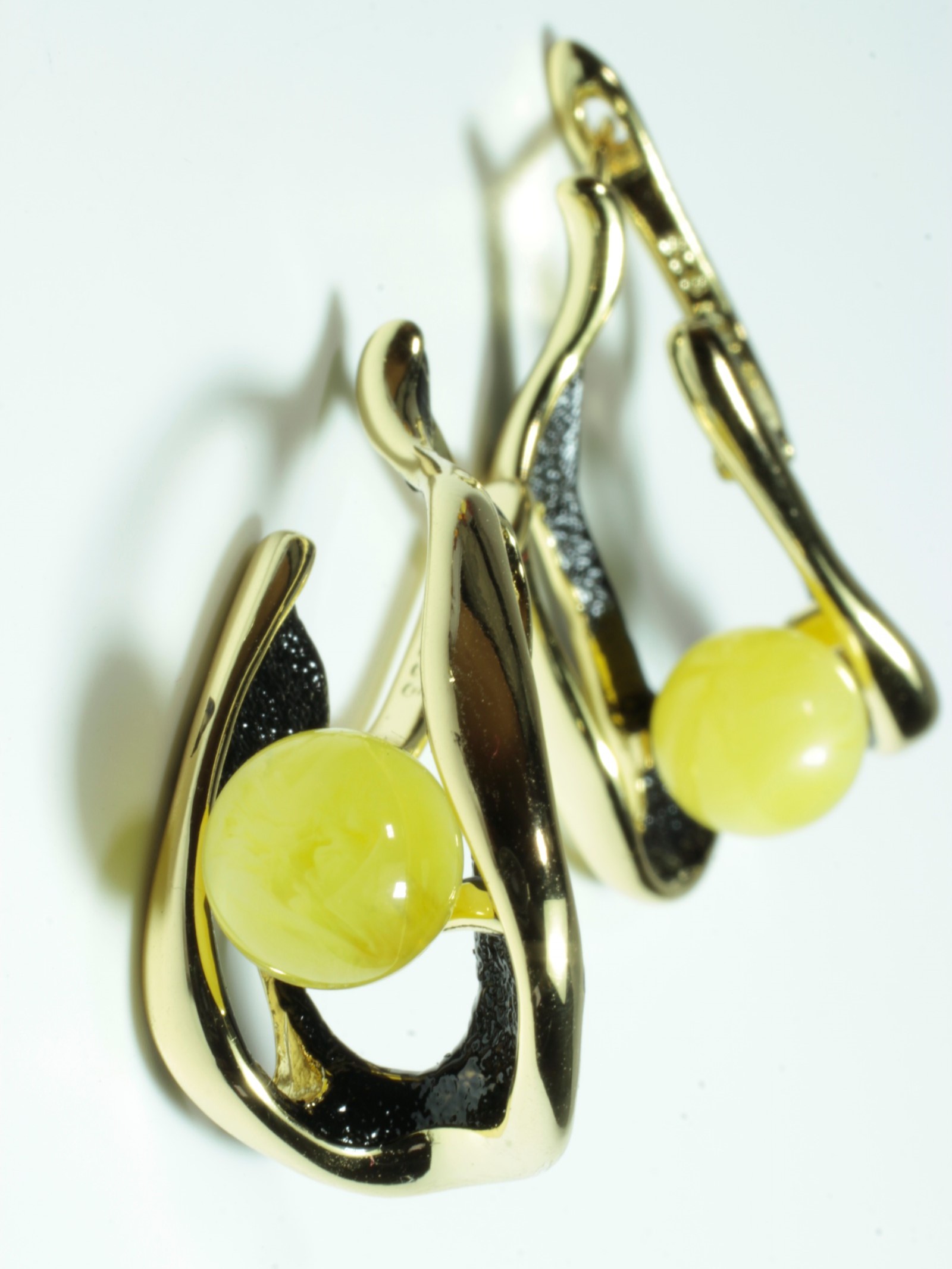 

Серьги из бижутерного сплава T&Z_Mineral 550B_2, янтарь, 550B_2