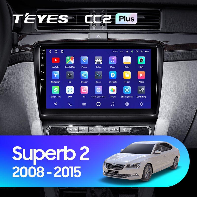 Штатная магнитола Teyes CC2 Plus 432 Skoda Superb 2 B6 2008-2015 3230000₽