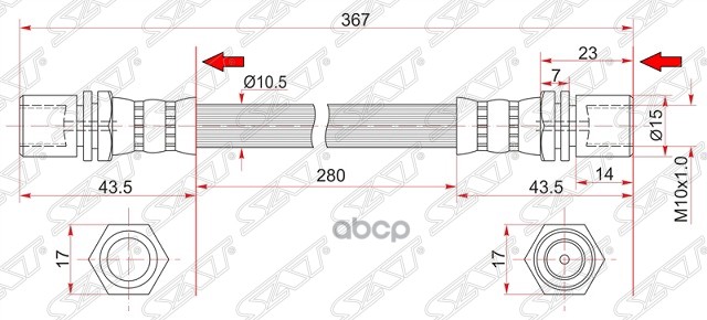 

Шланг Тормозной (96950-33555) Hilux Surf Передний