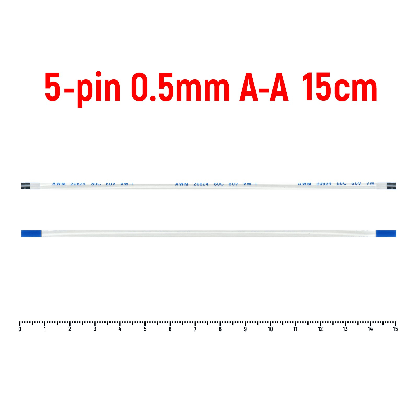 

Шлейф FFC 5-pin Шаг 0.5mm Длина 15cm