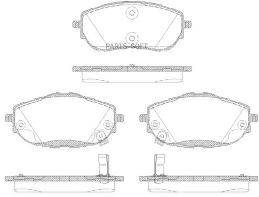 

Колодки дисковые п. \ Toyota Corolla, Auris 1.3-1.8/1.4D 12 1шт REMSA 156102 1561 02